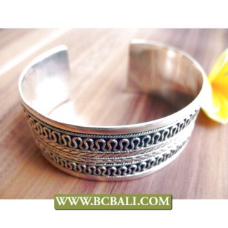 Bracelets Cuff Silver Alpaca Bali